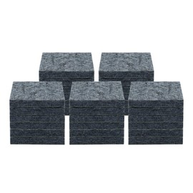 uxcell 30pcs Furniture Pads Square 3/4" Self-Stick Non-Slip Anti-Scratch Felt Pads Cabinet Desk Feet Floor Protector Grey