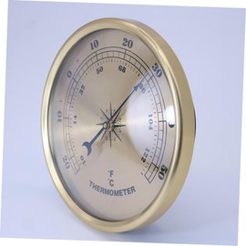 WHAMVOX Round Metal Digital Temperature Gauge Accurate Outdoor Thermometer with Display for Garden and Factory Use Durable and Sturdy Design for Performance