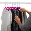 Simplify 25 Pack Slim Velvet Suit Hangers in Fuchsia -