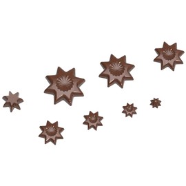 Chocolate World 12071 Polycarbonate Candy Mold with Stackable-Star Cavities for Building a Chocolate Christmas Tree 80mm Diameter x 84mm High