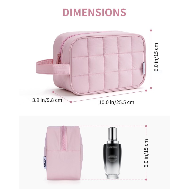 Narwey Travel Makeup Bag Large Cosmetic Bag Makeup Case Organizer