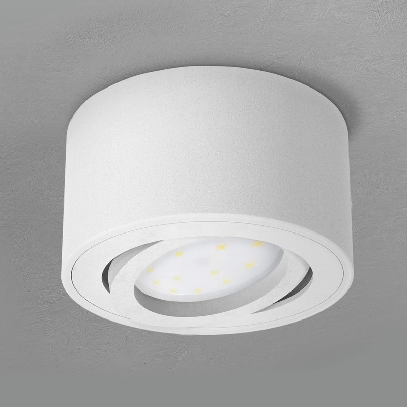 Celi-1 Surface-Mounted Spotlights in Aluminium, White / Black, with LED