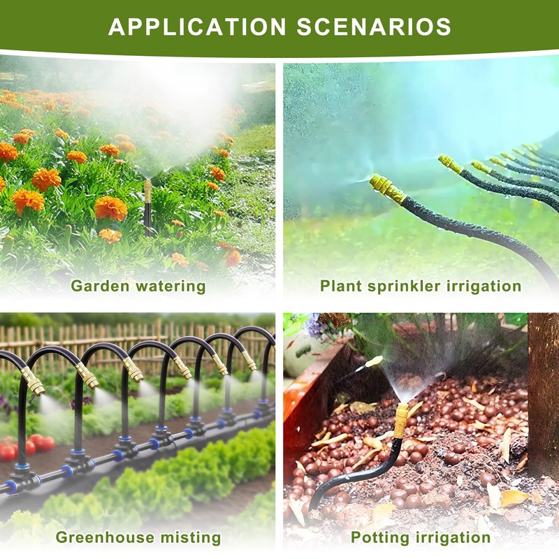 Automatic Drip Irrigation Kit - 50FT with Tool-Free Quick Connectors,