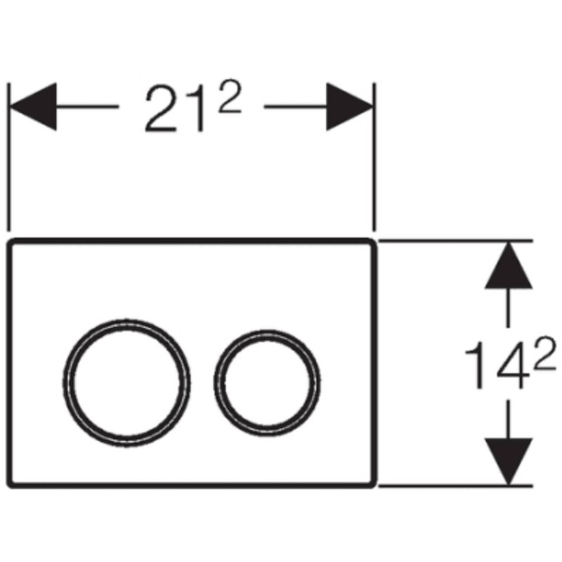 Geberit Cover Plate – Polished Chrome – Omega 20 –