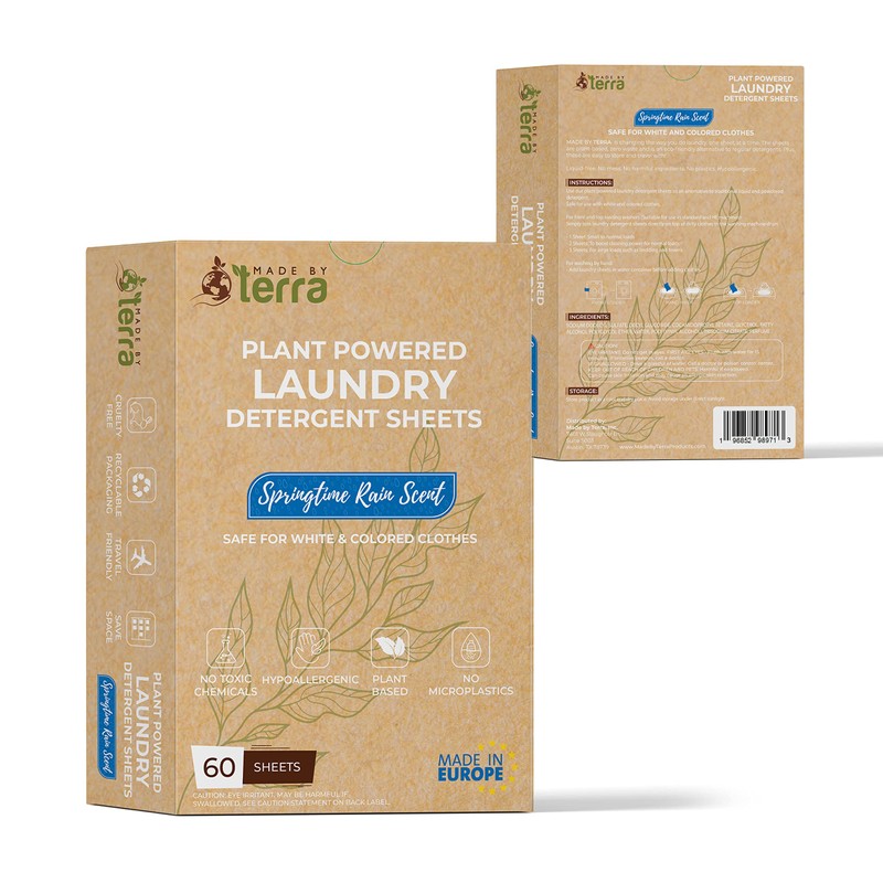 Laundry Detergent (Springtime Rain Scent, 60 Sheets Pack)