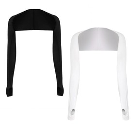 IONPSHG Cooling Shawl Arm Sleeves，2Pcs Cooling Shawl Arm Sleeves for Women & Men,UV Sun Protection & Breathable Arm Sleeves,UPF Cooling Sleeves for Sports (Black, white)