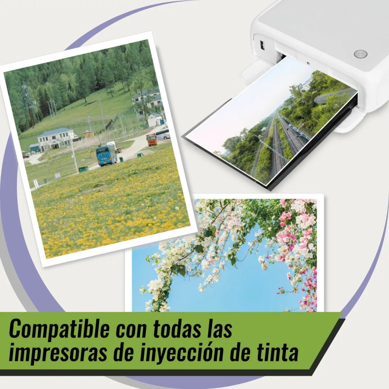 Papel Fotográfico Brillante Kamo, Carta 90 Hojas, 260g Color Blanco