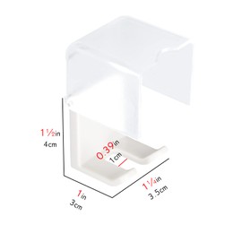 4 PCS Toothbrush Holder Wall Mounted with Cover for Bathroom, Self Adhesive Toothbrush Storage Organizer for Shower, Mini Toothbrush Hanger Rack for Dorm, Cabinet