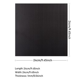 Kalolary Carbon Fiber Board Plate 240 X 240 X 1 MM, Carbon Fiber Sheets Available in 1mm 3mm Plain Weave Carbon Fiber Sheets 100% 3K Glossy Surface Carbon Fiber Plate