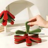 Silicone Trivets Coasters for Hot Dishes, Foldable Christmas Tree Shape