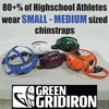 Green Gridiron Riddell SpeedFlex Hard Cup Cam-Loc Chinstrap + US