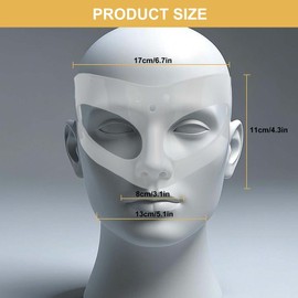 Fenduoer Nose Guard for Sports, Broken Nose, Adustable Face Mask with Foam Padding, Forehead Vents for Youth,Men and Women,Adult,Basketball,Baseball,Football,Softball Face Guard(Clear)