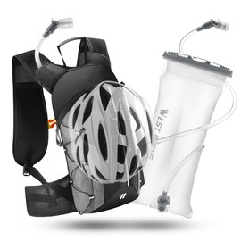 Hydration Backpack - Lightweight Water Backpack with 2L Water Bladder, Small Hiking Backpack for Running Cycling Camping Rave for Men Women