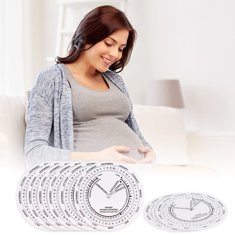 Petyoung 8Pcs Pregnancy Wheel, Pregnant Due Date Calculator for Pregnant