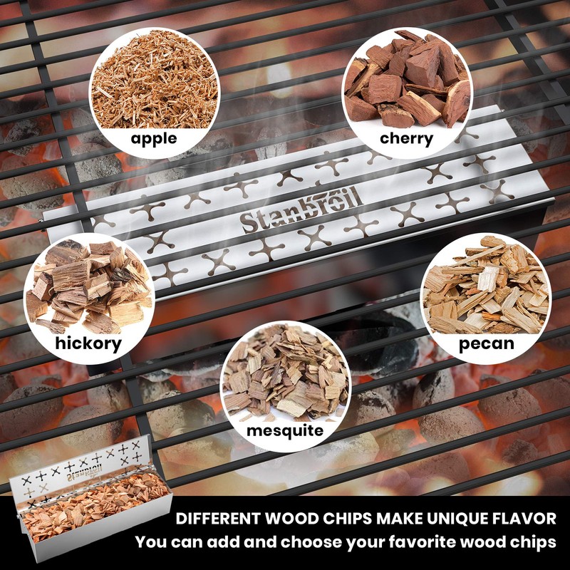 Stanbroil Stainless Steel Smoker Box for Gas Grilling | Wood