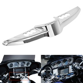 Bid4ze Motorcycle Chrome Batwing Dash Button Switch Panel Accent Cover Fit for Harley Touring Electra Glide Street Glide Tri Glide 2014-2023