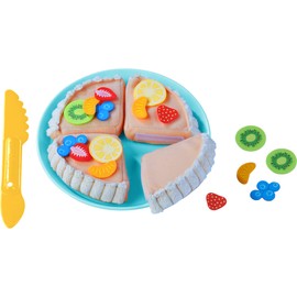 HABA Fruit Tart Pretend Play Food - Felt Toy Desert with Assorted Toppings