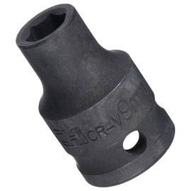 TA-VIGOR 6-Point Impact Socket, 1/2-Inch Drive 9mm Spindle Axle Nut Socket Driver, Durable CR-V Steel 38mm Length Nut Impact Socket for Auto Repair Easy Removal, Shallow Metric Sizes