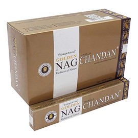 Dorado Nag Chandan - Varillas de Incienso (Aroma Natural Indio, enrolladas a Mano)