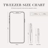 TWEEZERMAN 1252-RSGR Mini Version Tweezers with Hand-Finished Slanted Tip for