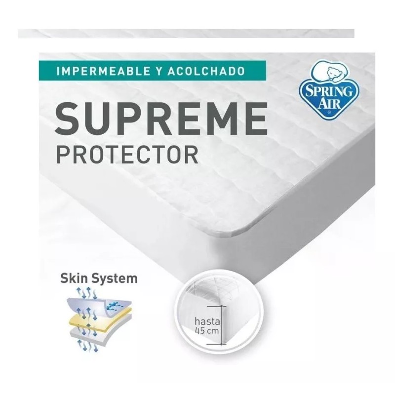 Spring Air Protector Cubre Colchón Spring Air Impermeable Individual