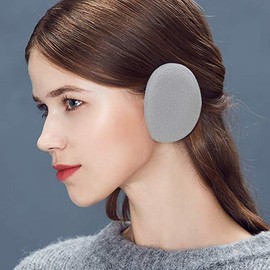 KMDJG818 Bandless Earcaps Ear Muffs,Soft Winter Ear Warmers for Cold Weather Ear Covers for Men and Women Fleece Winter Outdoor 3 Sizes Gray
