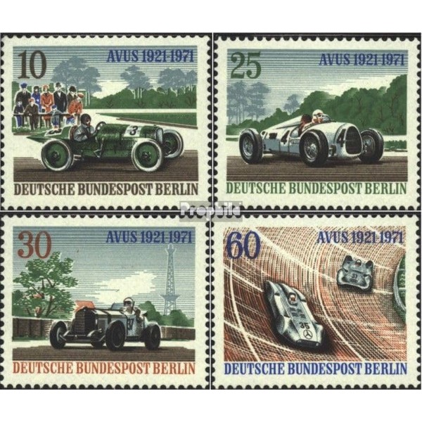 Berlin (West) 397-400 (complete.issue) fine used/cancelled 1971 Avus-Race (Stamps for