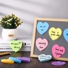 8Pcs 7.6x7.6 cm/3x3 inch Heart Shape Sticky Notes 30 Sheets/Pad