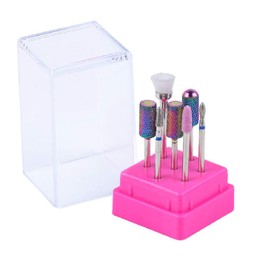 QT-036 Nail Machine Bit Aurora Bit Set with Case, Electric Nail Care, Professional Specifications, Gel Off, Fill-in, Cuticle Treatment, Exfoliating