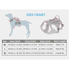 Escape Proof Dog Harness .No-Pull Adjustable Reflective Vest Harness with Handle Leash Attachments for Outdoor Training Walking