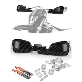 JFG RACING Motorcycle Hand Guards,Carbon Fiber Pattern Universal Handguards for 7/8" 22mm and 1 1/8" 28mm Handlebar for Dirt Bike ATV MX Snowmobile CRF YZ KLX RAPTOR KLR DR CBR 125 150 250 450 650 660