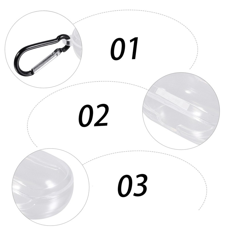 TEHAUX 1 PC Stylish Transparent Earphone Holder Case for Buds