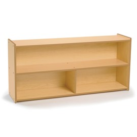 Angeles Value Line Toddler 2-Shelf Storage, 48"L x 23"H, Kids Storage Organizer, Kids Bookshelf for Classroom, Playroom, Nursery, Montessori School, Natural