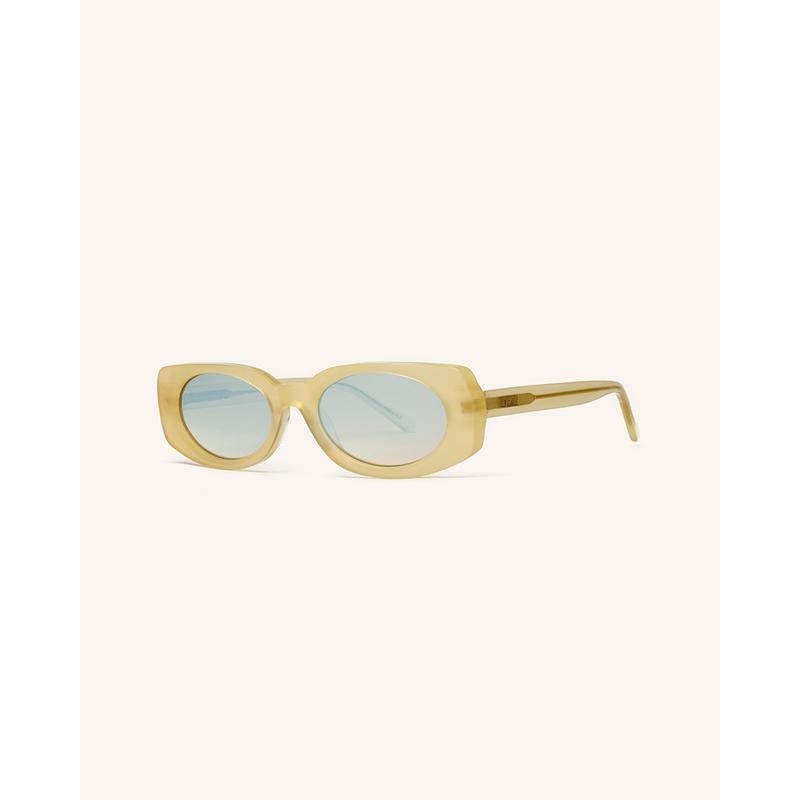 BOOKED - oval lens rounded rectangular frame sunglasses - Color: