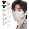 Hellozebra Sculpted Mask, Large Size, Men's, Bicolor, 3D Mask, Black,