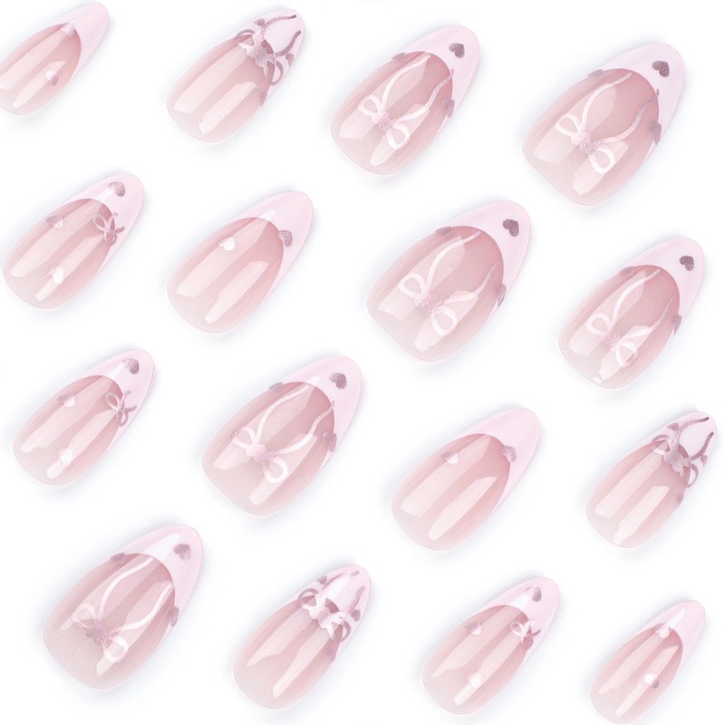 Domiya Nail Tips, 24 Pieces, Ballet, Autumn and Winter, Nail