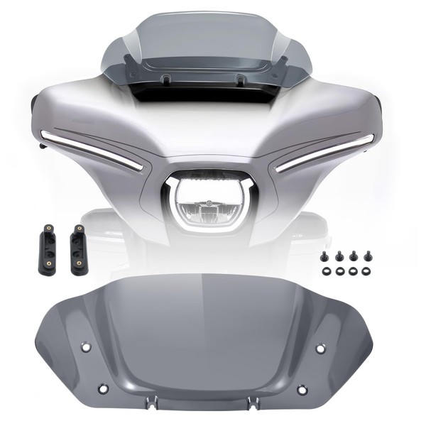 10" Wave Windshield Windscreen Wind Splitter fits for Harley Touring