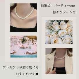 kinaviola Women's Pearl Necklace, Long Necklace, Imitation Pearl, Synthetic Pearl, Elegant, Wedding, Coming-of-age Ceremony, School Entrance Ceremonies, Parties, Funerals, Accessories, Present,