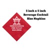 Mah Jongg Mahjong Servilletas para bebidas de cóctel, tamaño 20