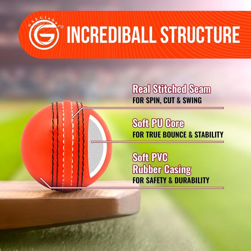 ONEGlobal Soft & Safe Practice Cricket Ball | Soft &