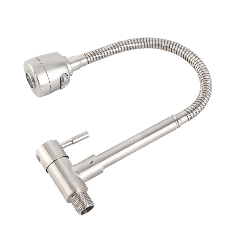 Wall-Mounted Kitchen Faucets 2 Water Modes High Arc Single Handle