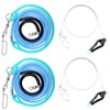 JolliLudo 2 Pcs 30''/60'' Fishing Downrigger Weight Snubber with 2
