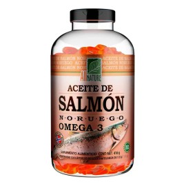 Bote Aceite Salmon Noruego Omega All Nature 320 Cápsulas Sabor