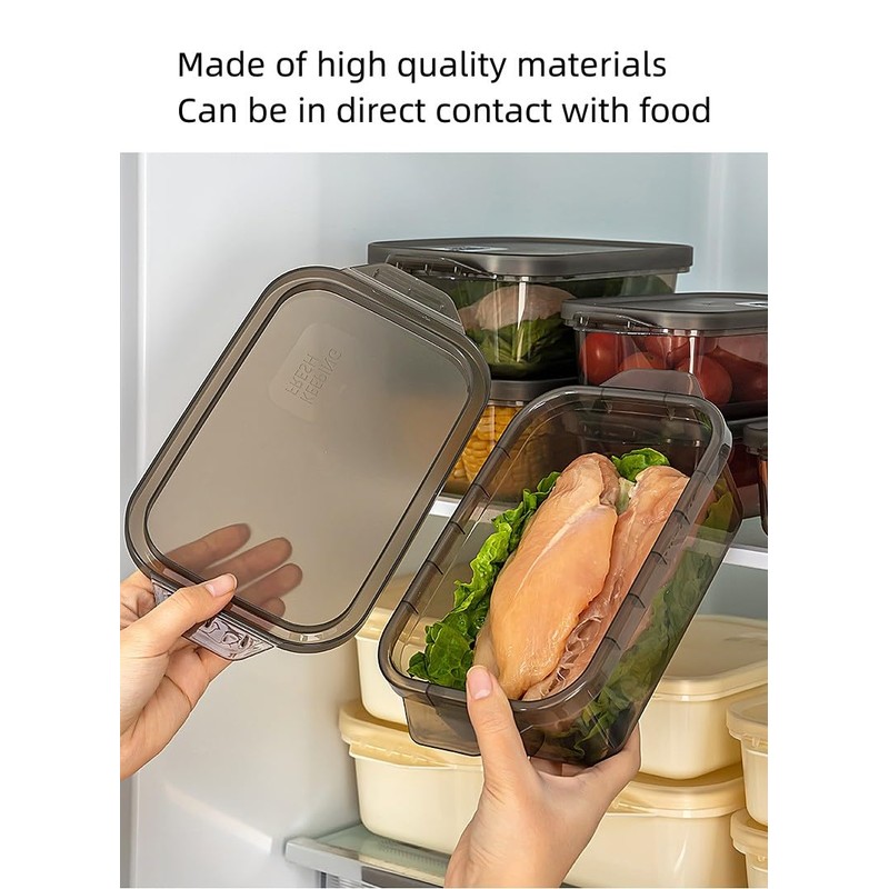 Yutry&lyin 3PCS Rectangle Plastic Food Storage Box Sets with Lids,