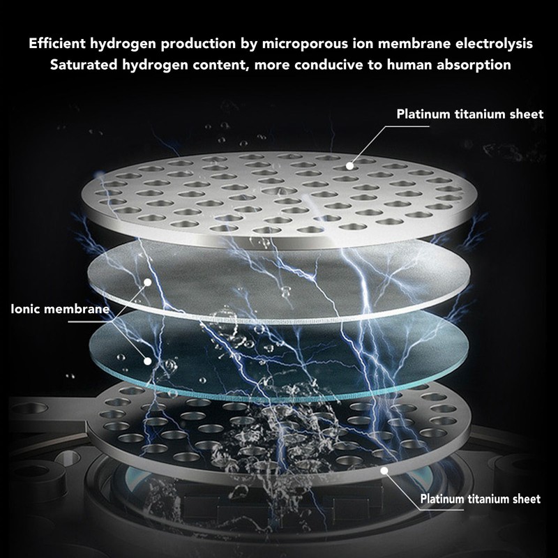 Hydrogen Water Bottle 1.5L High Capacity SPE PEM Technology Waterionizer