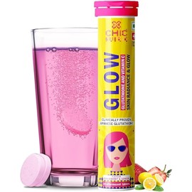 Generic Generic Pub Glow Japanese Glutathione & Vitamin C Effervescent Tablets for Skin Brightening & Radiance, Strawberry-Lemon Flavor, 20 Tablets