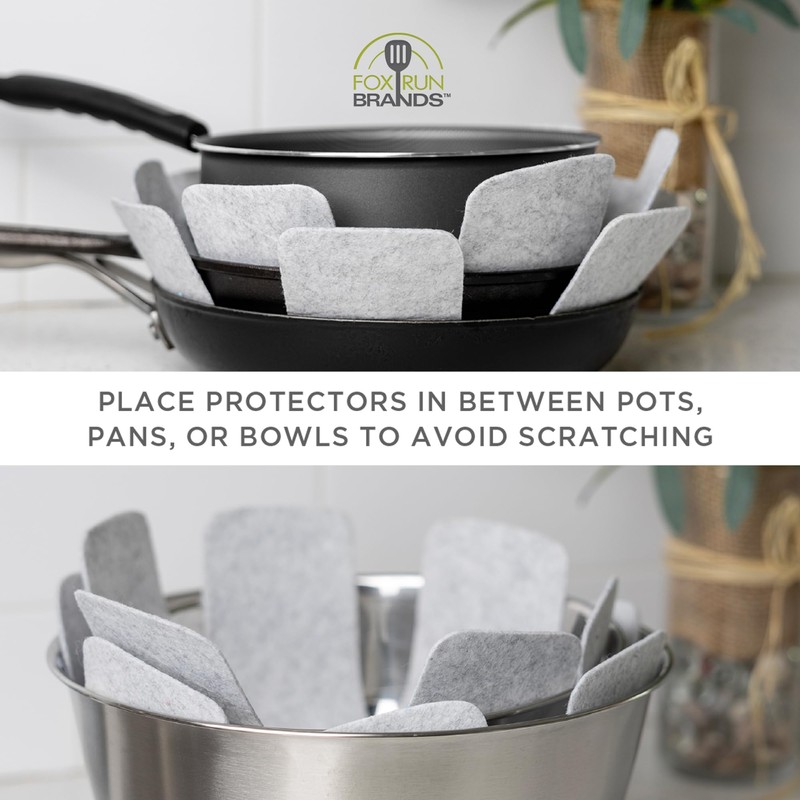 Fox Run Pots and Pans Protectors for Stacking, Set of