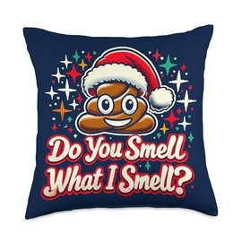 Do You Smell What I Smell - Christmas Humor Poop Funny Meme Throw Pillow