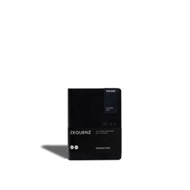 Zequenz Classic 360 Signature Series Small Color Black Paper: Lined Soft Bound Journal Soft Cover Notebook Small 4" x 5.5" 200 Sheets/400 Pages Lined Premium Paper
