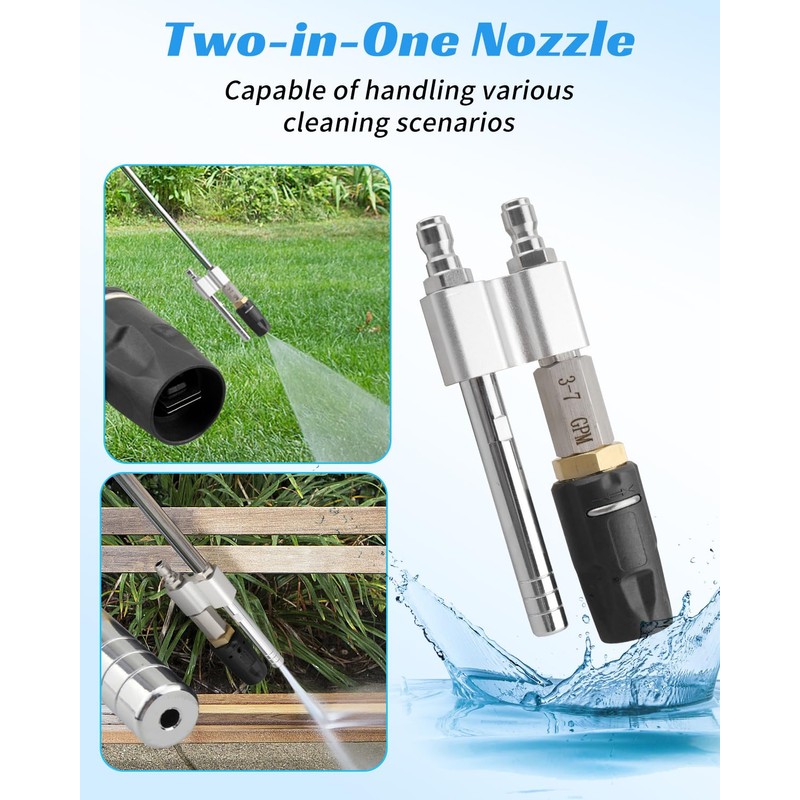 FurnyQuaint Shooter Tip M5 Twist Nozzle, Long Range Soap Nozzle,